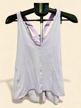 lululemon athletica Light Lavender Double-Strap V-Back Tank with built in bra